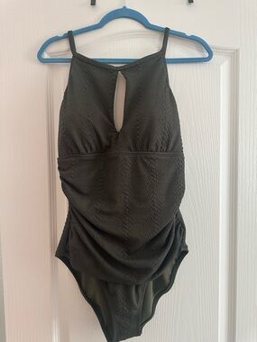 Textured Dark Green One-Piece Ladies Swimsuit! It is brand new and never worn!